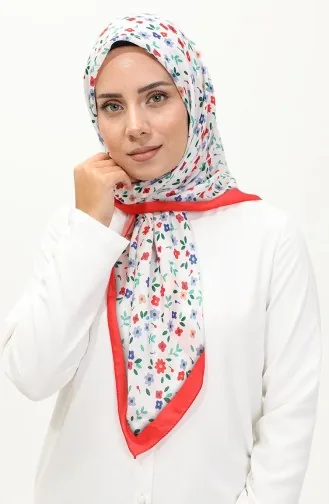 Echarpe A Motifs Fleuris 2059-03 Corail 2059-03