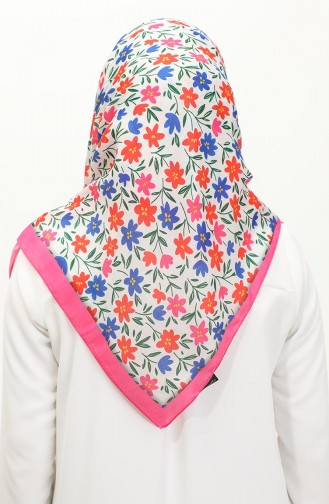 Floral Patterned Scarf 2061-02 Fuchsia 2061-02