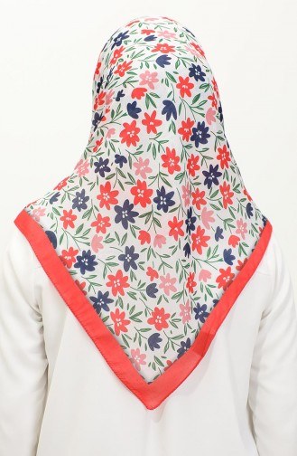 Floral Patterned Scarf 2061-05 Coral 2061-05