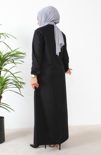 Abaya Fermeture Cachée Grande Taille 5056-04 Prune 5056-04