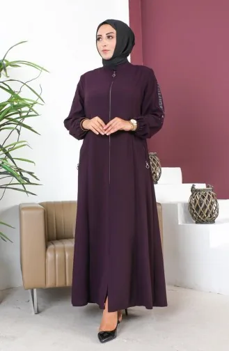 Großer Wabenstoff Abaya 6119-02 Pflaume 6119-02