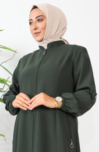 Large Size Honeycomb Fabric Abaya 6119-05 Khaki 6119-05