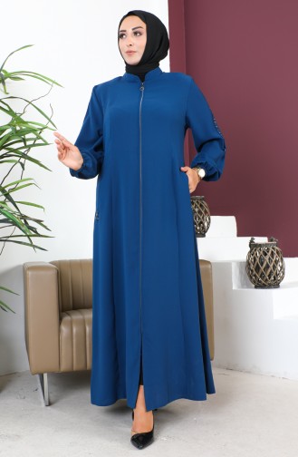 Large Size Honeycomb Fabric Abaya 6119-06 Indigo 6119-06