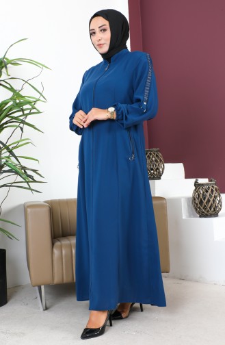 Groot Formaat Honingraatstof Abaya 6119-06 Indigo 6119-06