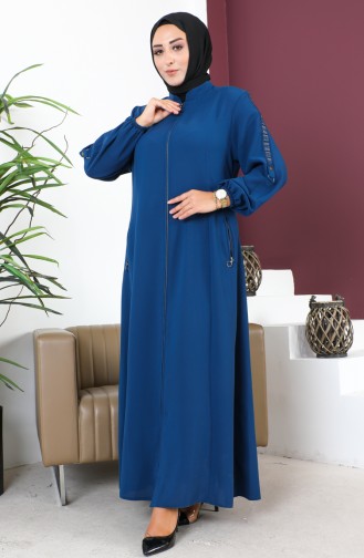 Large Size Honeycomb Fabric Abaya 6119-06 Indigo 6119-06