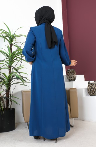 Large Size Honeycomb Fabric Abaya 6119-06 Indigo 6119-06