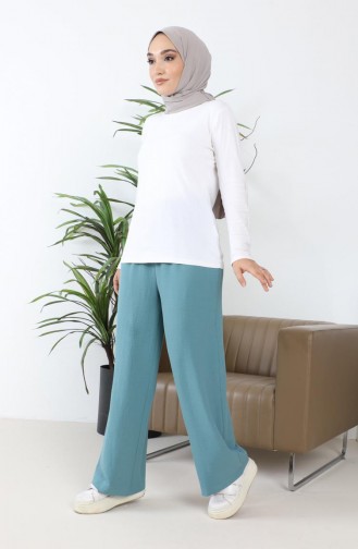 Aerobin-broek Met Wijde Pijpen 1006-12 Turkoois 1006-12