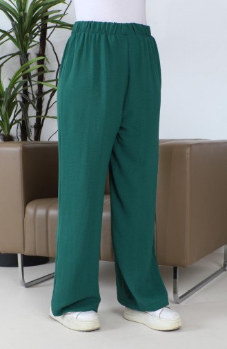 Aerobin Fabric wide Leg Trousers 1006-20 Emerald Green 1006-20