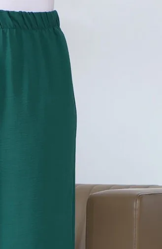 بنطلون واسع الساق نسيج آيروبين 1006-20 أخضر زمردي 1006-20