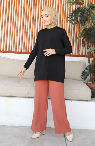 Pantalon Large En Tissu Aerobin 1006-28 Saumon 1006-28
