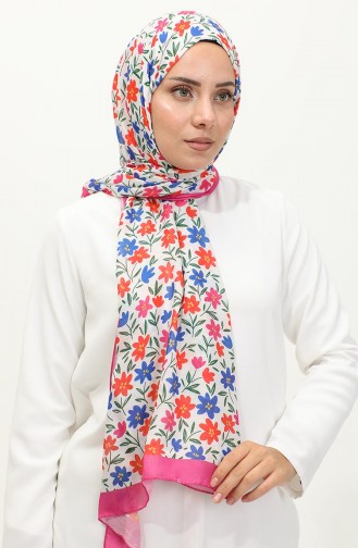 Daisy Patterned Shawl 2060-02 Fuchsia 2060-02