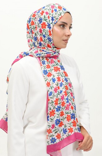 Daisy Patterned Shawl 2060-02 Fuchsia 2060-02