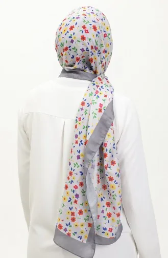 Floral Patterned Shawl 2062-02 Mink Yellow 2062-02