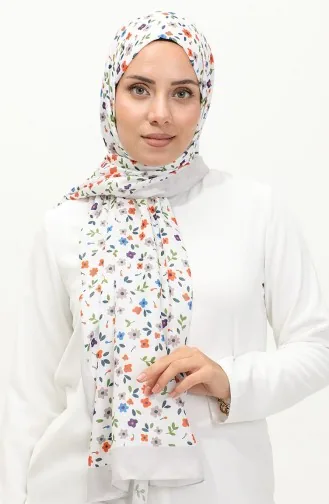Floral Patterned Shawl 2062-05 Beige 2062-05