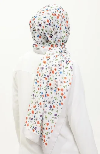 Floral Patterned Shawl 2062-05 Beige 2062-05