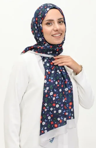 شال بتصميم مورّد 2062-06 لون بيج وكحلي 2062-06