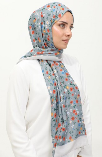 Floral Patterned Shawl 2062-07 Beige Gray 2062-07