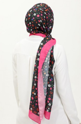 Schal Mit Blumenmuster 2062-09 Fuchsia 2062-09