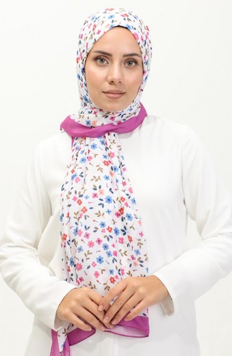 Floral Patterned Shawl 2062-15 Magenta 2062-15