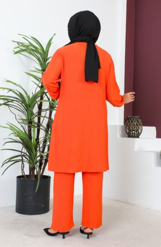 Plus Size Two Piece Suit 2608-04 Orange 2608-04