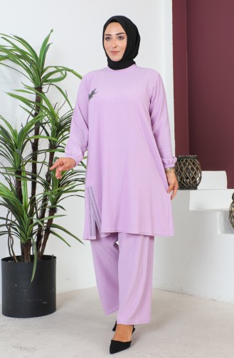 Plus Size Crepe Two Piece Suit 2608-10 Lilac 2608-10