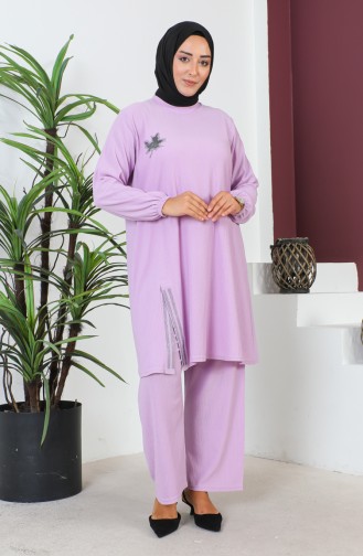 Plus Size Crepe Two Piece Suit 2608-10 Lilac 2608-10