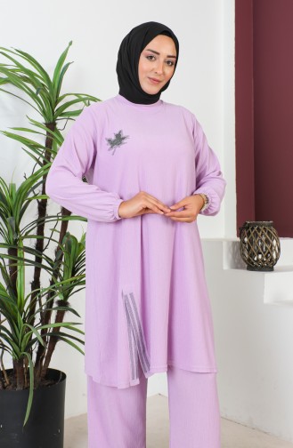 Plus Size Crepe Two Piece Suit 2608-10 Lilac 2608-10