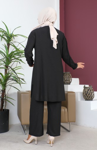 Plus Size Tunic Two Piece Suit 2691-03 Black 2691-03