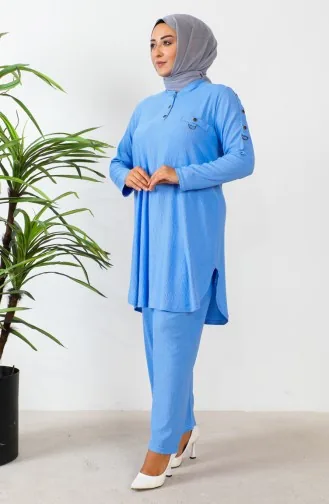 Großer Tunika-Hosen-Doppelanzug 2691-08 Blau 2691-08