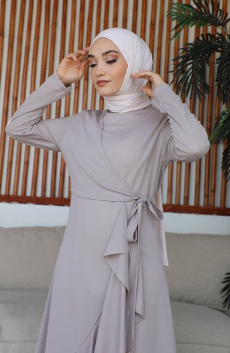 Robe à Volants Nouée Sur Le Côté 1907-05 Beige 1907-05