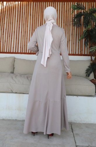 Robe à Volants Nouée Sur Le Côté 1907-05 Beige 1907-05