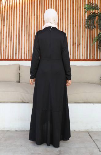 Robe à Volants Nouée Sur Le Côté 1907-07 Noir 1907-07