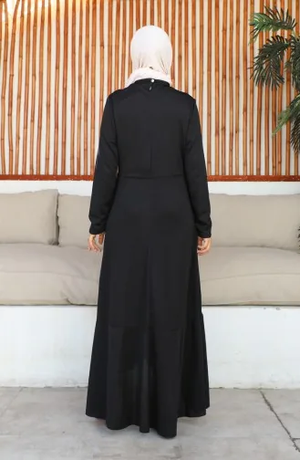 Robe à Volants Nouée Sur Le Côté 1907-07 Noir 1907-07