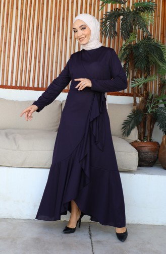 Side Tie Flounce Dress 1907-08 Purple 1907-08