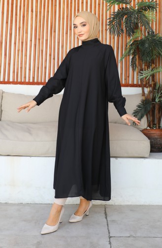 تونيك طويل كاجوال 1026-01 لون أسود 1026-01