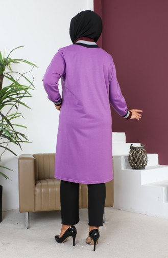 Plus Size Ribbed Tunic 2030-05 Lilac 2030-05