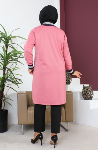 Plus Size Ribbed Tunic 2030-11 Pink 2030-11