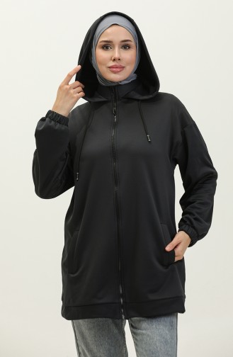 Oyya Sweatshirt mit Kapuze und Reißverschluss in Übergröße 238495-01 Anthrazitgrau 238495-01