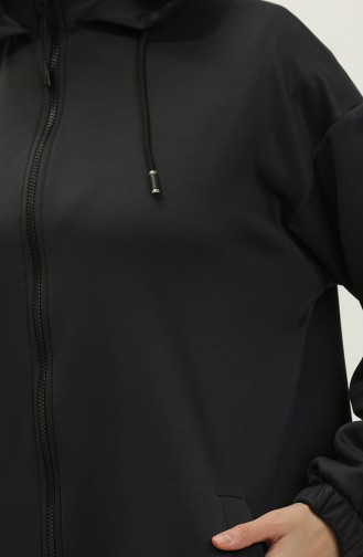 Oyya Sweatshirt mit Kapuze und Reißverschluss in Übergröße 238495-01 Anthrazitgrau 238495-01