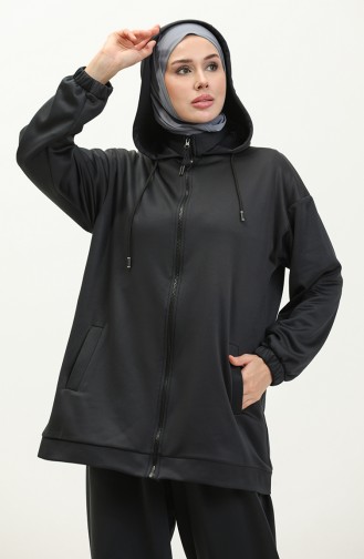 Costume Double Oyya Avec Pantalon De Jogging Texturé Doux 238493-01 Gris Anthracite 238493-01