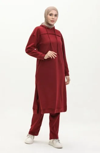 İki İplik Eşofman Takım 3034-01 Bordo