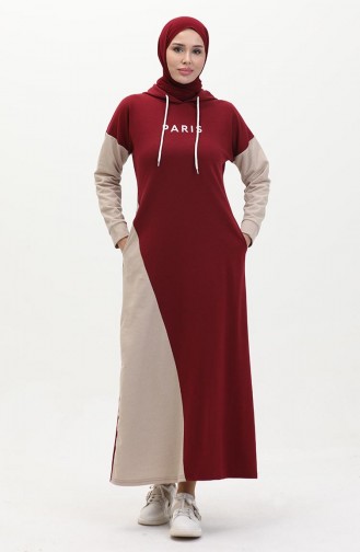 فستان سويت لونين  3009-02 أحمر غامق 3009-02