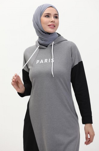 Robe Sweat Garnie De Couleurs 3009-07 Gris 3009-07