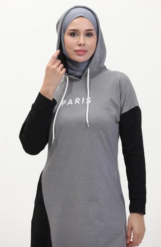 Robe Sweat Garnie De Couleurs 3009-07 Gris 3009-07