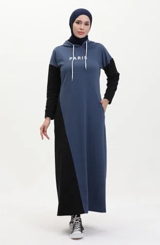 Robe Sweat Garnie De Couleurs 3009-04 Indigo 3009-04