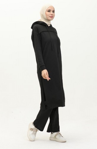 İki İplik Eşofman Takım 3034-03 Siyah