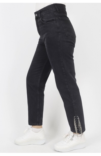 Pantalon Jeans Détail Pierre 2705-01 Noir 2705-01