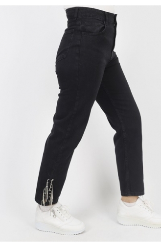 Pantalon Jeans Détail Pierre 2705-01 Noir 2705-01