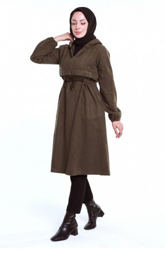 Stash Cape Mit Kordelzug An Der Taille Und Kapuze 3199-04 Khaki 3199-04