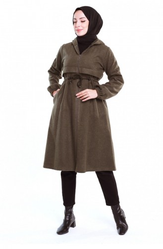 Stash Cape Mit Kordelzug An Der Taille Und Kapuze 3199-04 Khaki 3199-04